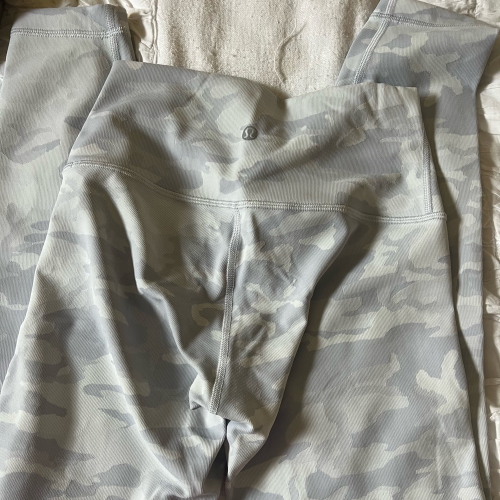 Lulu white camo leggings